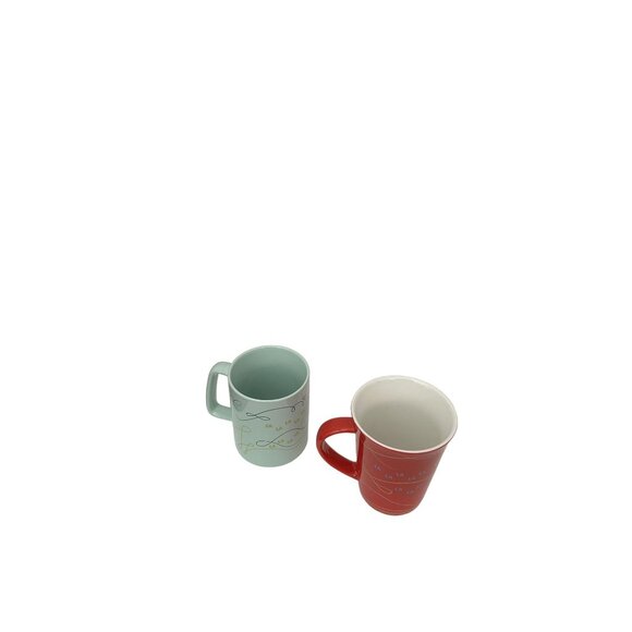 Starbucks 2020 Holiday Mug Set Of 2 - Red & Seafoam Green - Picture 4 of 4